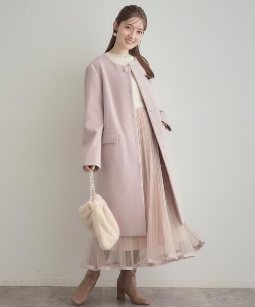 「couture brooch」 ドッキングワンピース 38 サンドベージュ レディース_画像6