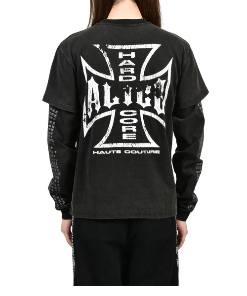 ALICE HOLLYWOOD tシャツ NUBIAN x ALICE MOTO COUTURE LAYERED LS T