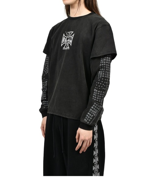 ALICE HOLLYWOOD tシャツ NUBIAN x ALICE MOTO COUTURE LAYERED LS T