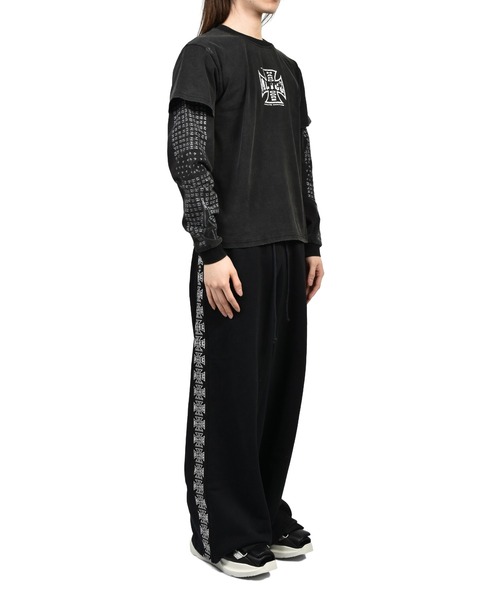 ALICE HOLLYWOOD tシャツ NUBIAN x ALICE MOTO COUTURE LAYERED LS T