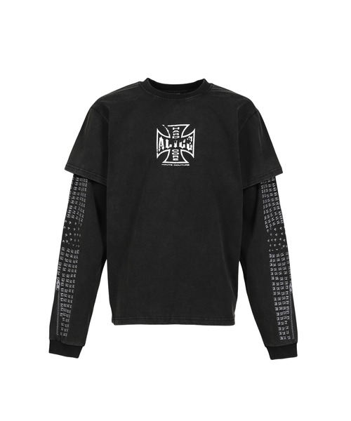 ALICE HOLLYWOOD tシャツ NUBIAN x ALICE MOTO COUTURE LAYERED LS T