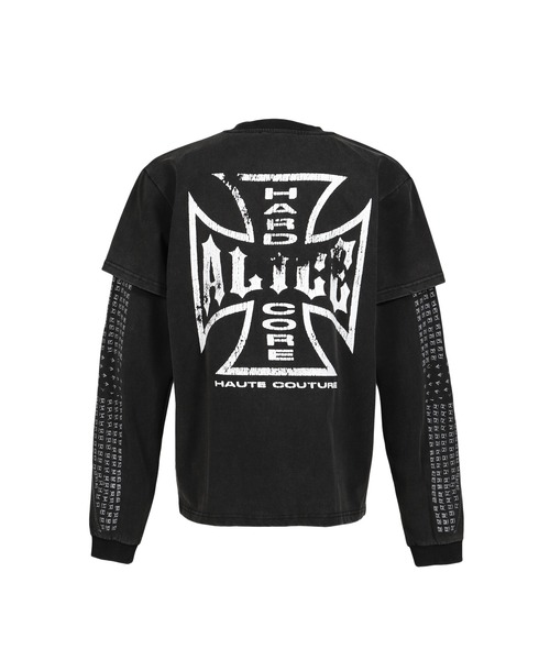 ALICE HOLLYWOOD tシャツ NUBIAN x ALICE MOTO COUTURE LAYERED LS T