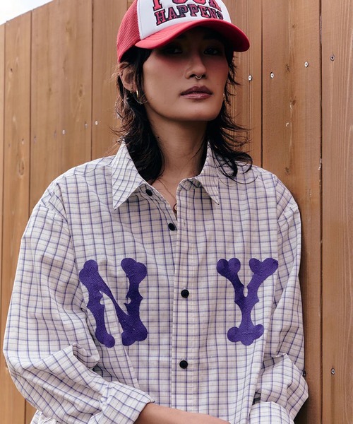 WOKE EDGE（ウォークエッジ） シャツ NY Glit Check Shirt メンズ