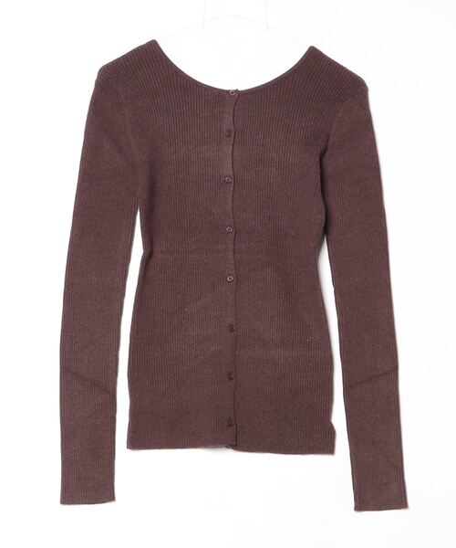 「Shelly island」 ニットカーディガン FREE ブラウン レディース_画像2