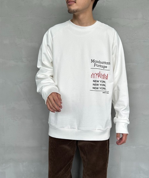 「Manhattan Portage」 スウェットカットソー X-LARGE ブラック レディース_画像6