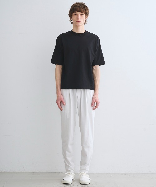 three dots（スリー ドッツ） tシャツ パウダリーコットン クルー