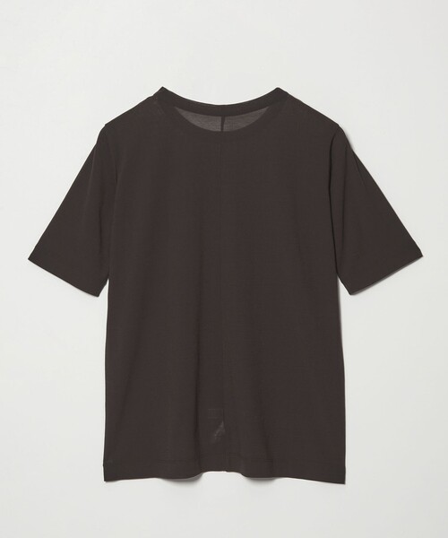 tシャツ 「conte」コットン シアー クルーネックTシャツ レディースの画像