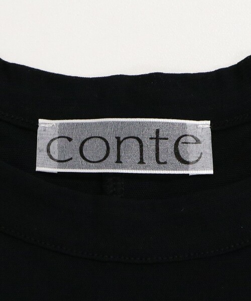 tシャツ 「conte」コットン シアー クルーネックTシャツ レディースの画像