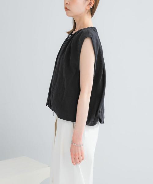 ダウンベスト ベスト CHIGNON ダブルジップバルーンジレ レディース
