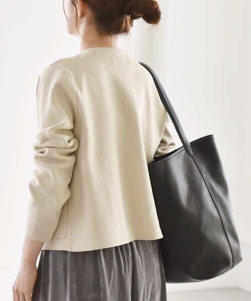 「quaranciel」 ニットカーディガン ONE SIZE ナチュラル レディースの画像