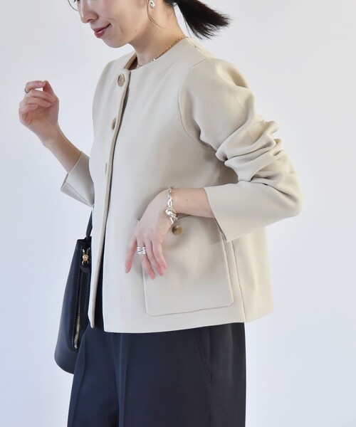 「quaranciel」 ニットカーディガン ONE SIZE ナチュラル レディースの画像