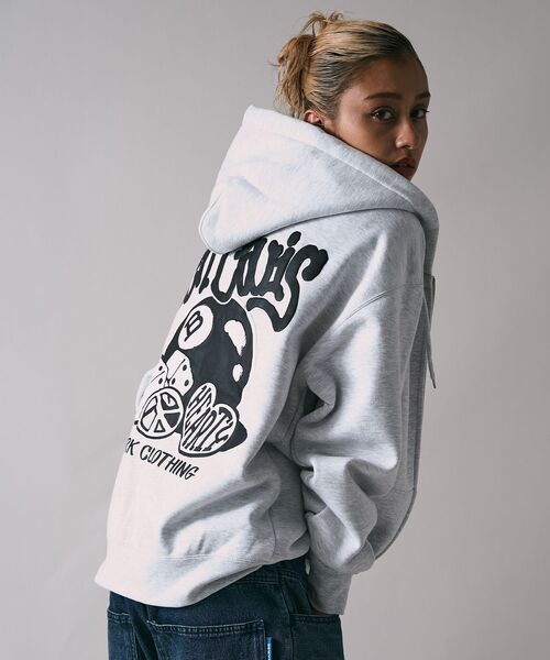 「BEN DAVIS」 ジップアップパーカー X-LARGE ブラック メンズ_画像3
