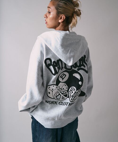 「BEN DAVIS」 ジップアップパーカー X-LARGE ブラック メンズ_画像4