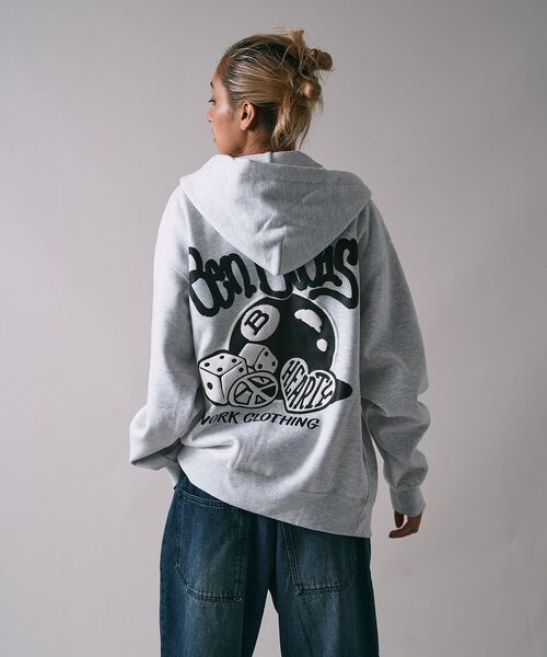 「BEN DAVIS」 ジップアップパーカー X-LARGE ブラック メンズ_画像7