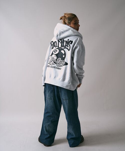 「BEN DAVIS」 ジップアップパーカー X-LARGE ブラック メンズ_画像8