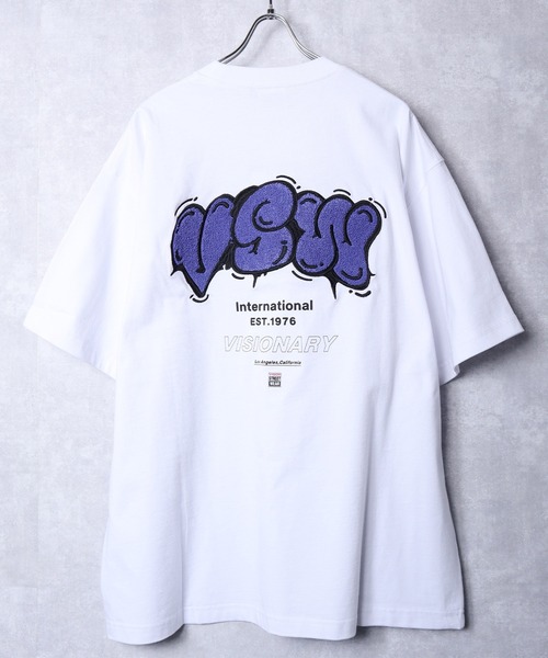 「VISION STREET WEAR」 半袖Tシャツ LARGE ピンク レディース_画像4