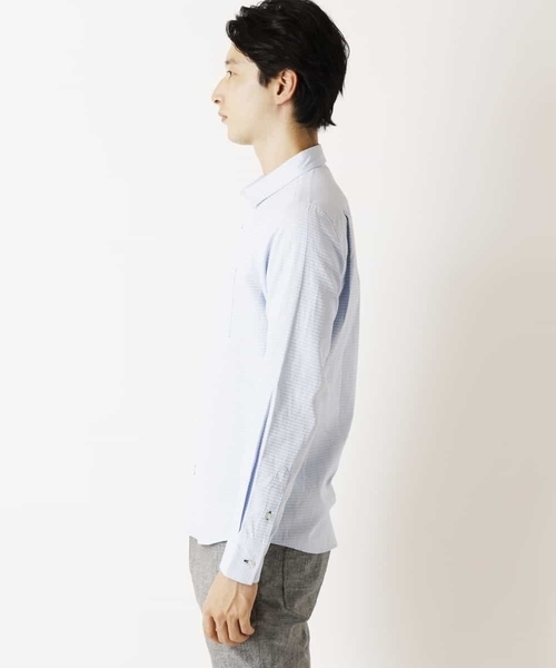 「MK MICHEL KLEIN HOMME 」 長袖シャツ 51 ライトブルー メンズ_画像7