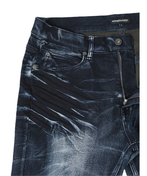 「semantic design」 デニムパンツ X-LARGE ブラック メンズ_画像6