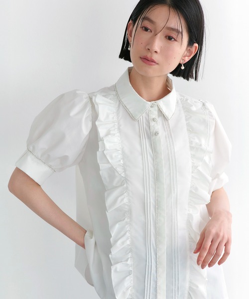 RUIRUE BOUTIQUE（ルイルエブティック） ブラウス シャツ 半袖 洗える 