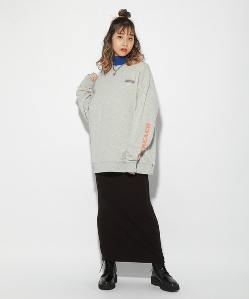 「PBLIM」 スウェットカットソー LARGE ネイビー レディース_画像5