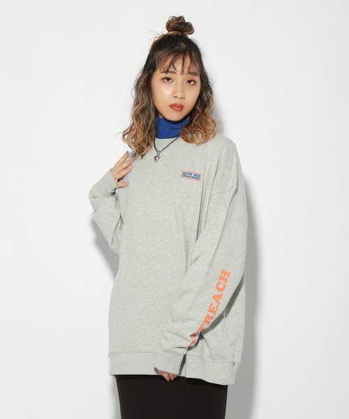「PBLIM」 スウェットカットソー LARGE ネイビー レディース_画像6