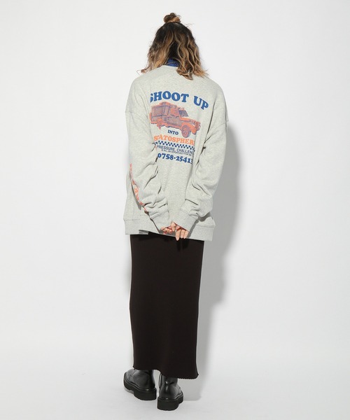 「PBLIM」 スウェットカットソー LARGE ネイビー レディース_画像7