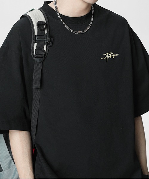 「JOHNNY WOLF」 半袖Tシャツ L ワイン メンズ_画像4