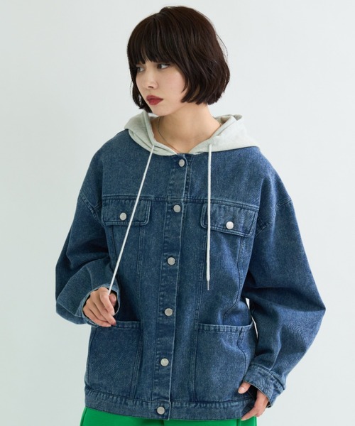 「A.D.C.L.」 デニムジャケット L ブルー レディース_画像8