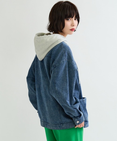 「A.D.C.L.」 デニムジャケット L ブルー レディース_画像9