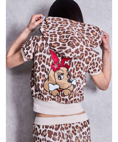 GYDA（ジェイダ） パーカー GYDA×GALFY leopard pileパーカー