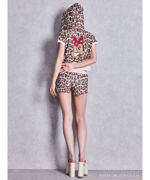 GYDA（ジェイダ） パーカー GYDA×GALFY leopard pileパーカー