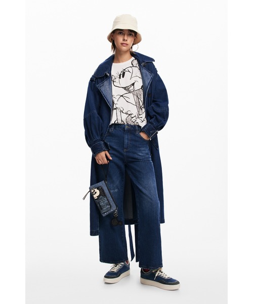 「Desigual」 半袖シャツ「Disneyコラボ」 S ブラック レディース_画像3