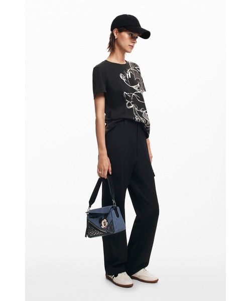 「Desigual」 半袖シャツ「Disneyコラボ」 S ブラック レディース_画像4