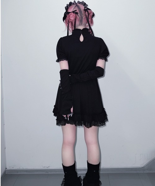 ililil イルイルイル ワンピース 半袖 ililil イルイルイル 地雷ちゃんのアームカバー付き キラキラリブワンピース ZOZOTOWN Yahoo 店 - 通販 - Yahoo ショッピング