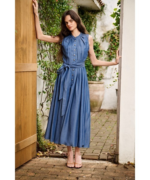 Estella.K ワンピース Ayla Denim Dress サスティナブルデニムタック 
