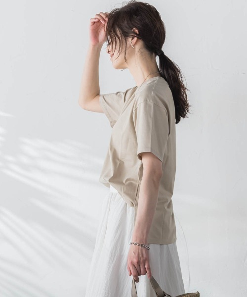 「LAUTREAMONT」 半袖Tシャツ 9号 チャコールグレー レディース_画像2