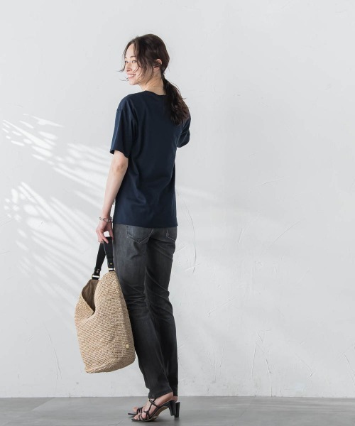 「LAUTREAMONT」 半袖Tシャツ 9号 チャコールグレー レディース_画像7