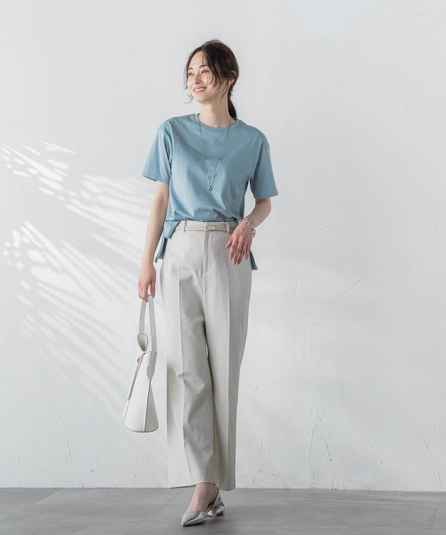 「LAUTREAMONT」 半袖Tシャツ 9号 チャコールグレー レディース_画像9
