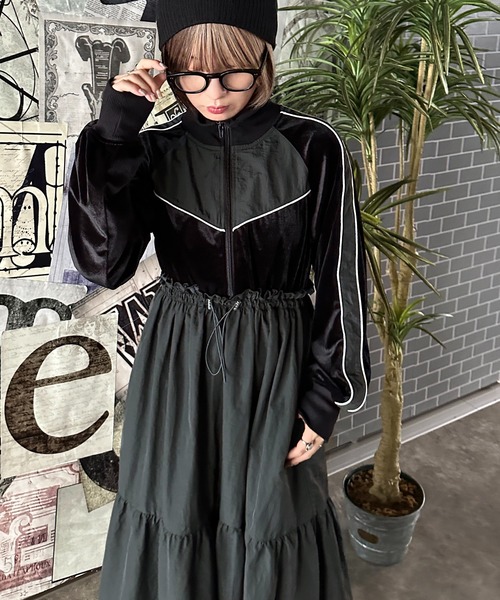 「apres jour mignon」 ドッキングワンピース X-LARGE グレー レディース_画像2
