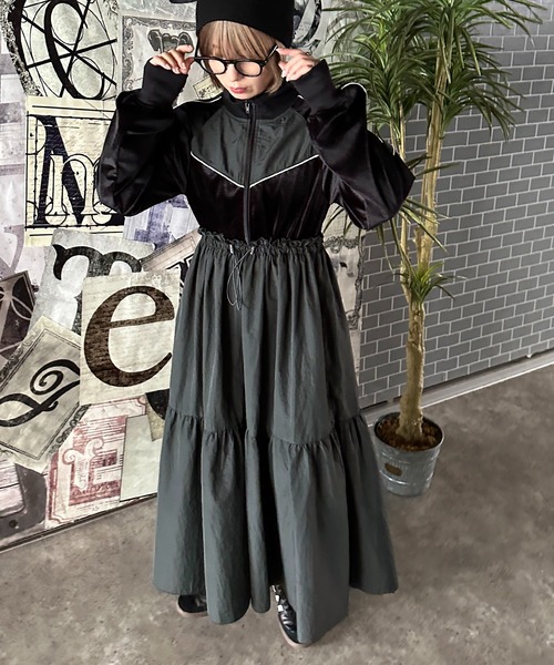 「apres jour mignon」 ドッキングワンピース X-LARGE グレー レディース_画像8