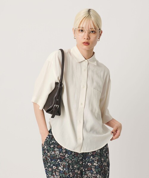 BEAUTY＆YOUTH UNITED ARROWS ブラウス シャツ 夏 半袖 シアー バック 