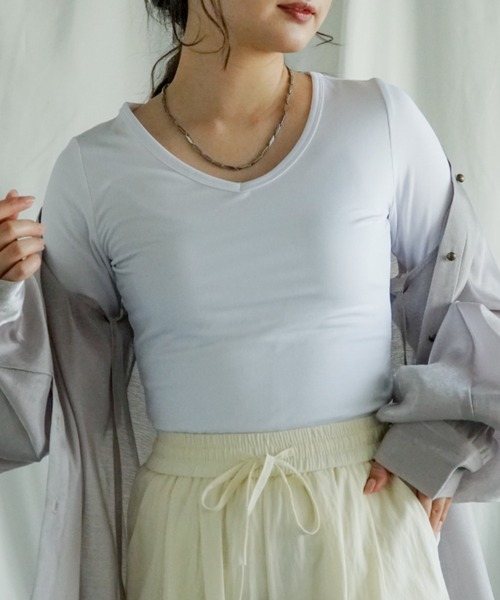 aimoha（アイモハ） インナーシャツ 肌着 裏起毛ヒートカットソー