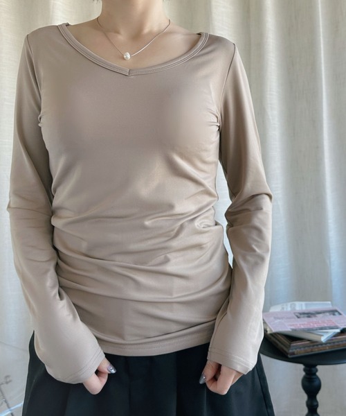 aimoha（アイモハ） インナーシャツ 肌着 裏起毛ヒートカットソー