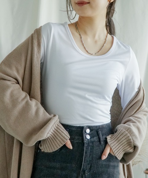 aimoha（アイモハ） インナーシャツ 肌着 裏起毛ヒートカットソー