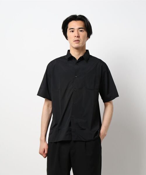 平　哲盛【1度室内で使用】超軽量 ロコット 黒 STYLEBLOCK シャツ 超軽量ストレッチ半袖シャツ メンズ
