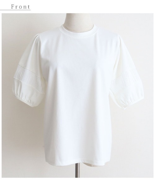 定番日本製 tシャツ PayPayモール店 - 通販 - PayPayモール Tシャツ プリーツ袖のシンプルなカットソー ZOZOTOWN 人気好評