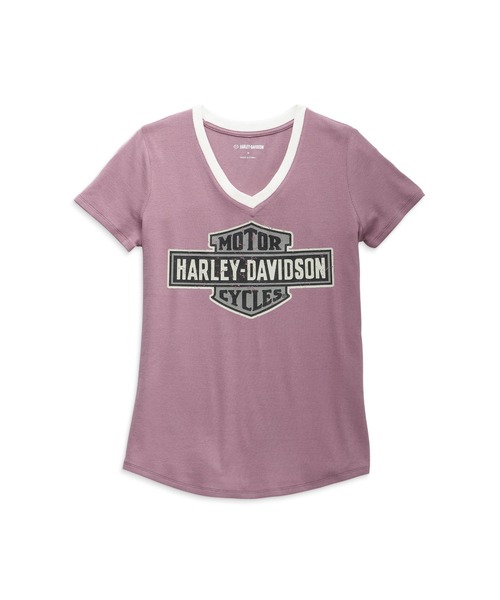 Harley Davidson tシャツ レンチクルー Vネック ティー
