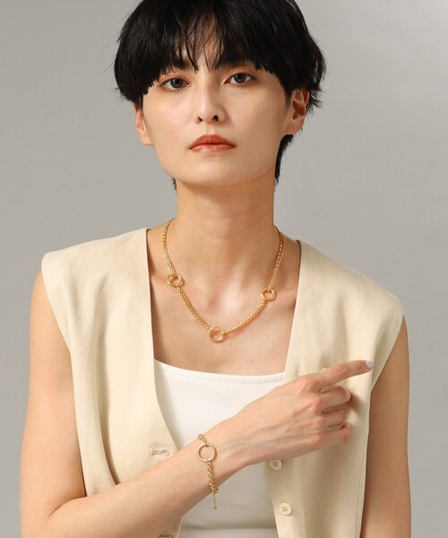 COCOSHNIK（ココシュニック） ネックレス シルバー サークルモチーフ