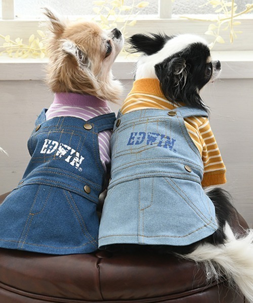 EDWIN（エドウィン） 犬 服 EDWIN/オーバーオールデニムワンピ