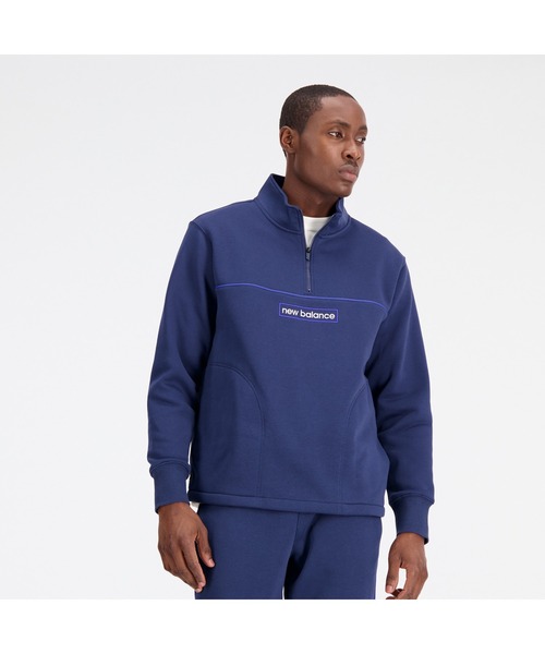 New Balance Essentials Winter 裏起毛フリースハーフジップ